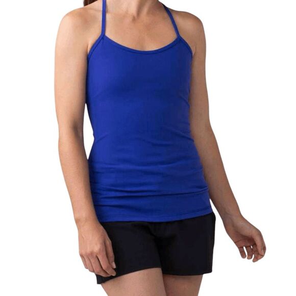 LULULEMON ATHLETICA Power Y Tank In Pigment Blue Size 6 - Picture 1 of 4